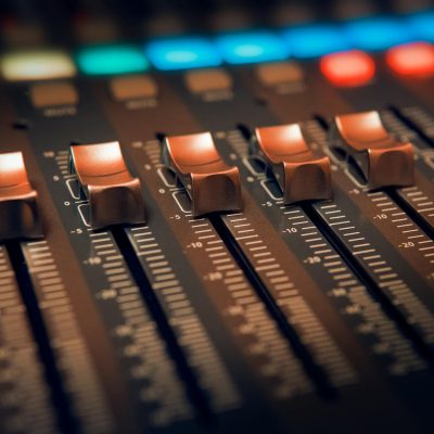 Black and Brown Audio Mixer